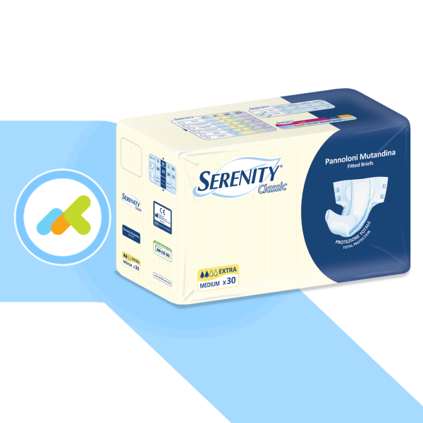 Serenity Classic Extra: Pannolone a Mutandina per una Protezione Sicura e Comfort Elevato 30 Pezzi