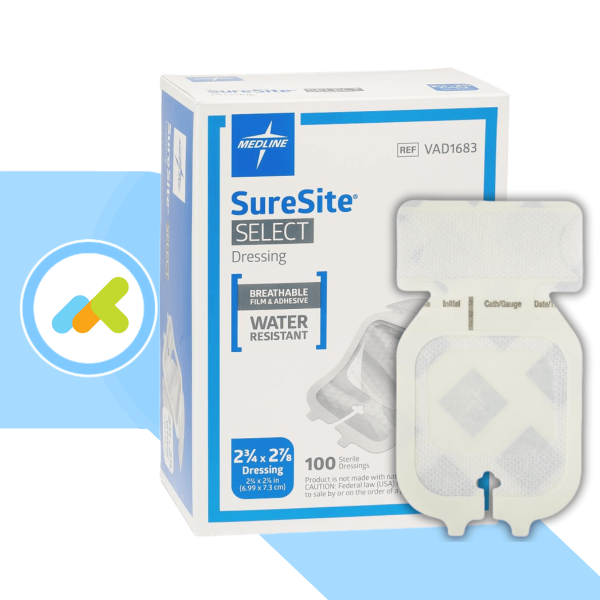 Suresite Select: Medicazione Sterile per Fissaggio Accessi Vascolari 7x7,3 cm 100 pezzi