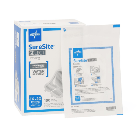 Suresite Select: Medicazione Sterile per Fissaggio Accessi Vascolari 7x7,3 cm 100 pezzi