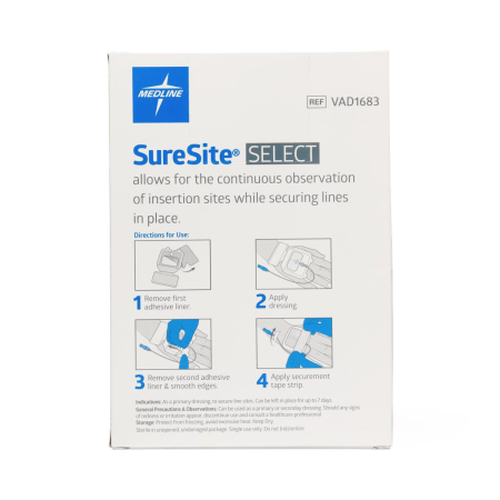 Suresite Select: Medicazione Sterile per Fissaggio Accessi Vascolari 7x7,3 cm 100 pezzi