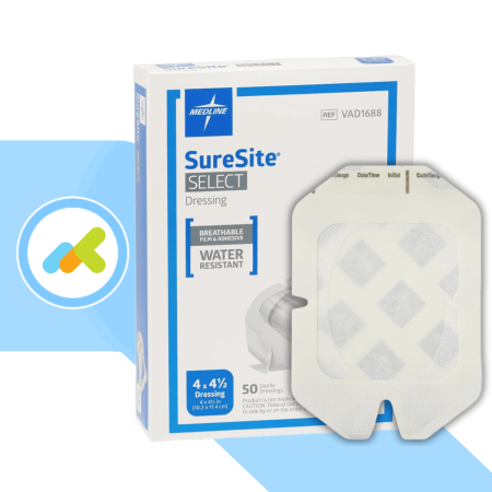Suresite Select 10,2x11,4cm: Medicazione Sterile per Fissaggio Accessi Vascolari 50 pezzi