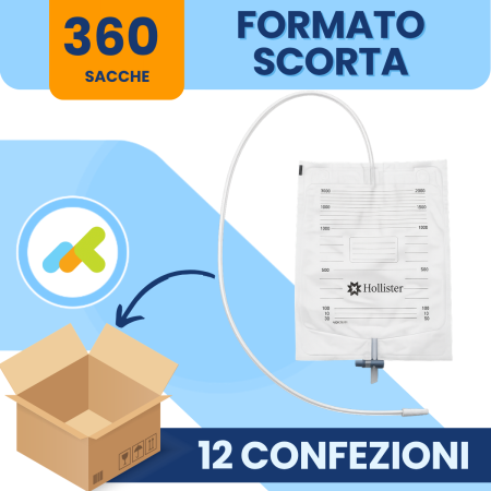 Hollister Sacca da Letto | con Sistema Antireflusso e Rubinetto di Scarico | 30 pezzi 2