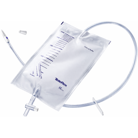 Sacca raccolta urina Teleflex da letto con valvola di non ritorno senza rubinetto 2L 30pz 2