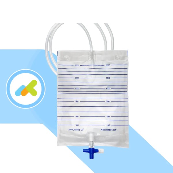 Sacca Urina Monouso con Valvola Anti-Reflusso e Rubinetto | 30 pezzi