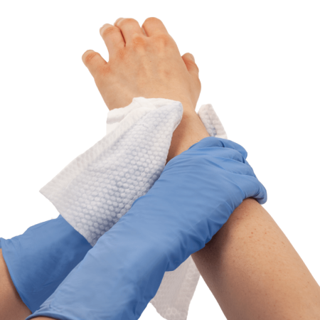 EasyBath Manopole Presaponate Monouso Senza Risciacquo per Igiene Anziani e Allettati 8 pezzi 2