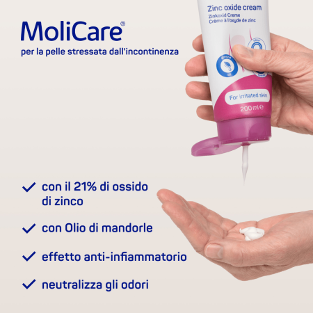 MoliCare Skin Crema all'Ossido di Zinco 200ml: Protezione per Dermatite e Incontinenza 2
