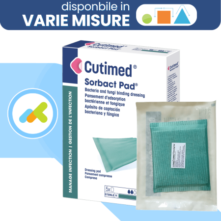 Cutimed Sorbact Pad: Medicazione Assorbente a Captazione Batterica e Fungina 5 Pezzi