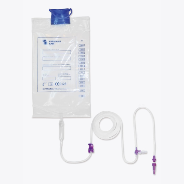 Amika Pump Set Bag ENFit Universal | Deflussore per pompa enterale con sacca | 1 pezzo