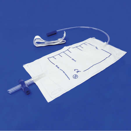 Sacca Urina Da Gamba | Con Valvola Anti-Reflusso e Rubinetto a T | 750 ml | 10 pezzi 2