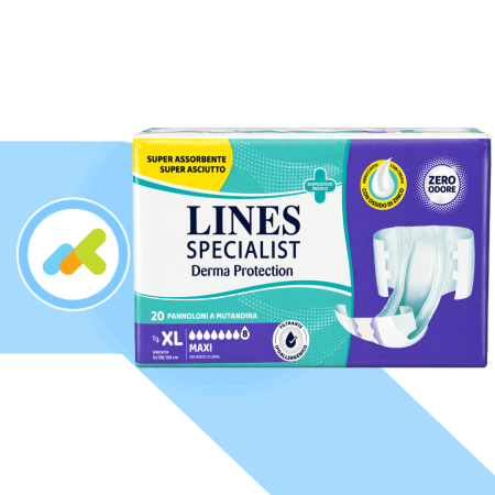 Lines Specialist Derma Protection Maxi 8 Gocce: Pannoloni a Mutandina 20 Pezzi