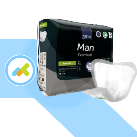 Abena Man Premium Formula 1 | Assorbenti per Incontinenza Maschile | 15 pezzi