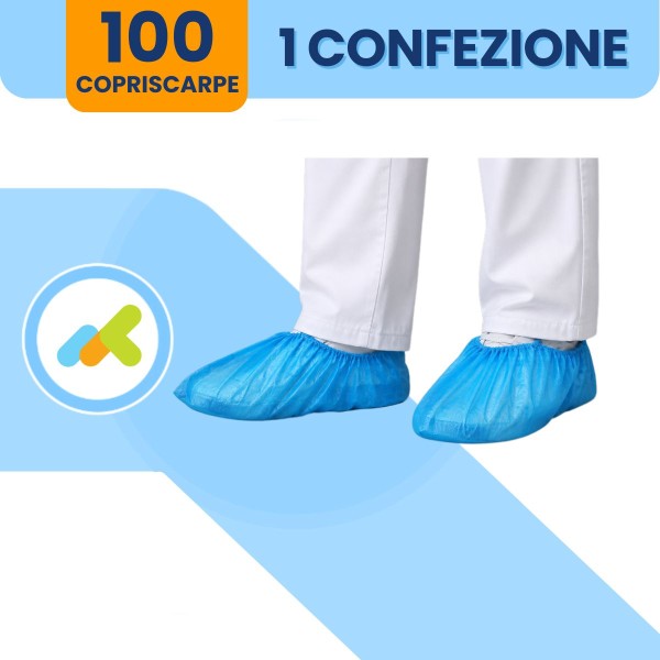 Copriscarpe Monouso Impermeabili in Polietilene 100 pz