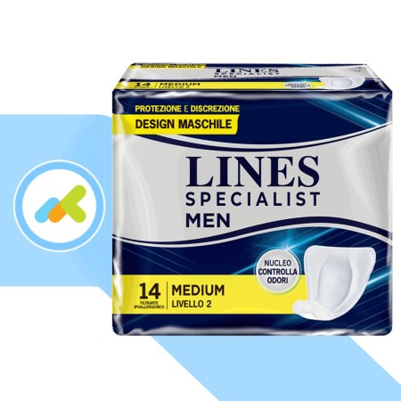 Lines Specialist Men Livello 2: La Soluzione Avanzata per l'Incontinenza Maschile | 14 pezzi