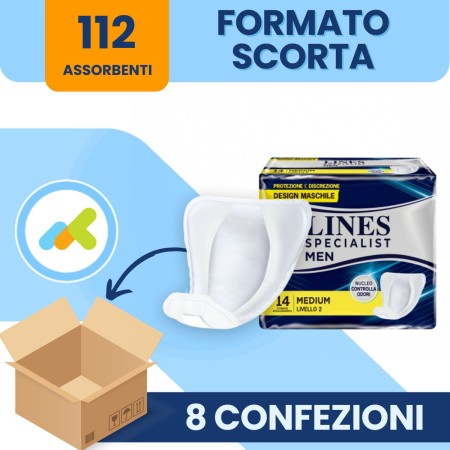 Lines Specialist Men Livello 2 | Assorbenti Uomo Discreti 14 pezzi 2