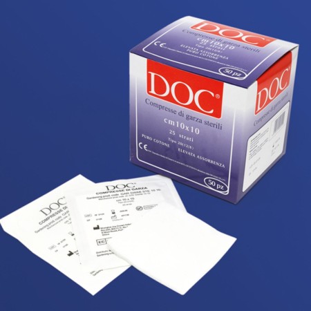 DOC Compresse di Garza Sterili | Monouso in Puro Cotone Idrofilo 2