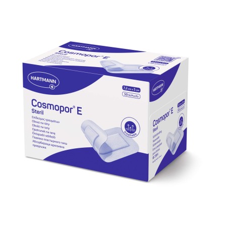 Cosmopor E | Medicazione Adesiva Sterile per Ferite Chirurgiche | 7,2 x 5 cm | 50 Pezzi