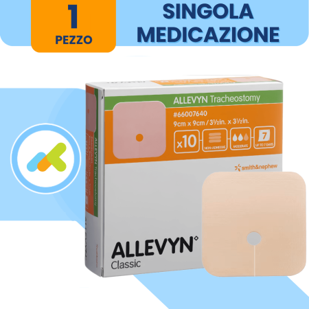 Allevyn Tracheostomy 9x9: Medicazione Idrocellulare non Adesiva per Tracheostomia