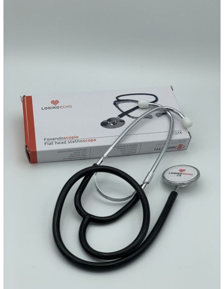 Fonendoscopio con testa in alluminio - Nero