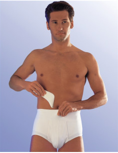 Slip contenitivo in cotone bianco con pelotte
