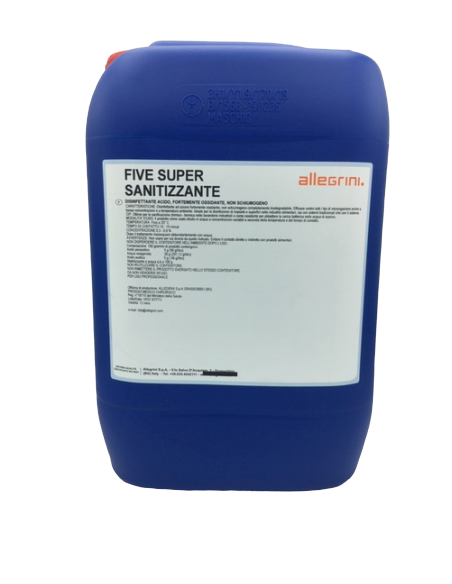 Five Super Sanitizzante - Disinfettante Acido - Fortemente Ossidante - Non Schiumogeno - 10 Kg