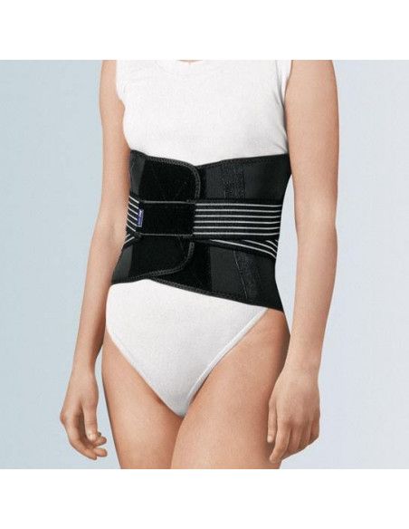 Fgp Corsetto ortopedico incrociato in lycra con tiranti nero CRL 350