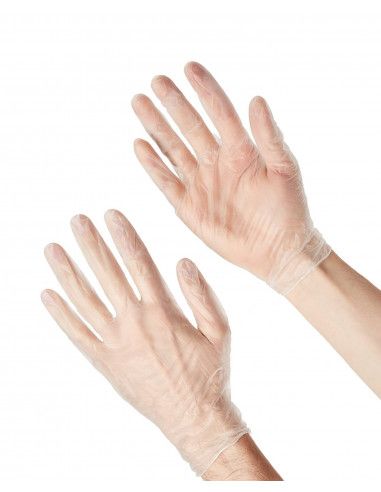 Guanti monouso in vinile senza polvere M 100 pezzi