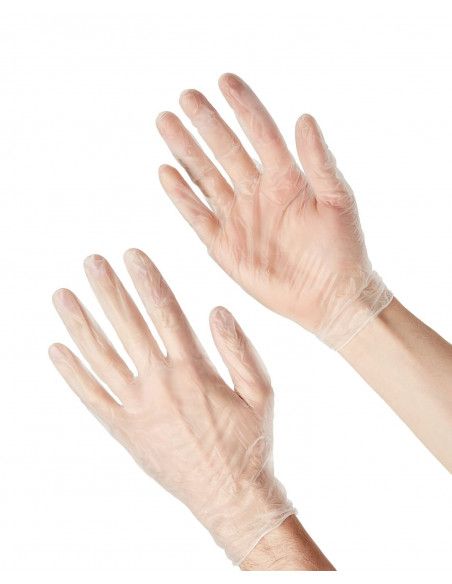 Guanti monouso in vinile senza polvere M 100 pezzi