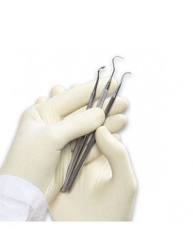 Guanti monouso in lattice con polvere 100 pezzi