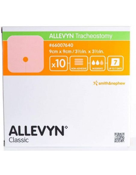 Allevyn Tracheostomy Medicazione Idrocellulare Non Adesiva per Tracheostomia 9x9 10pz