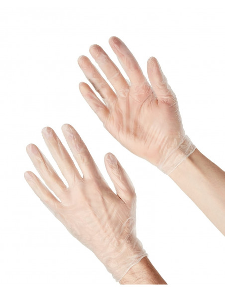 Guanti da esame in vinile monouso senza polvere DPI3 DM1 150 pezzi