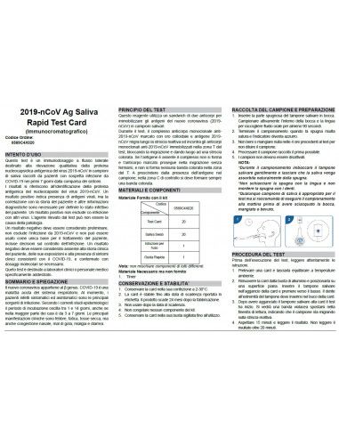 Test rapido salivare "Lollipop" Sars-CoV-2 Covid-19 confezione 20pz - Prezzo al pezzo