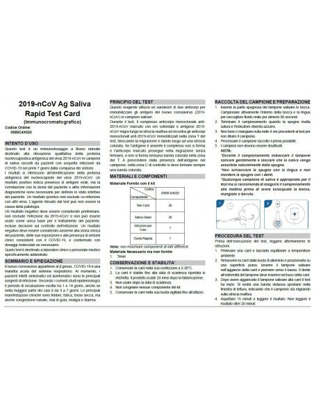 Test rapido salivare "Lollipop" Sars-CoV-2 Covid-19 confezione 20pz - Prezzo al pezzo Test rapido salivare "Lollipop" Sars-CoV-2 Covid-19 confezione 20pz - Prezzo al pezzo