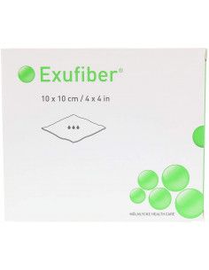 Exufiber medicazione sterile in fibra gelificante 10x10 10pz 2