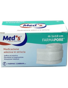MED'S Medicazione Adesiva in Striscia Farmapore 1m x 10 cm