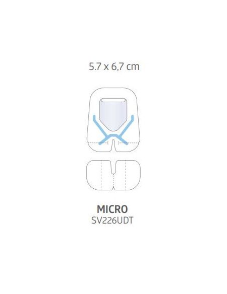 Sorbaview® Shield Medicazione e sistema di fissaggio integrato Micro  5,7X6,7 cm