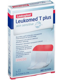 Leukomed T Plus Skin Sensitive medicazione sterile trasparente 5pz
