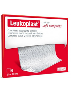 Leukoplast Cutisoft compressa TNT sterile assorbente 10x10 6pz