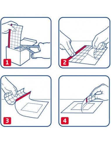 Fixomull Transparent garza adesiva per il fissaggio 2m x 10cm