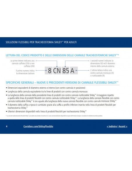 SHILEY Cannula Tracheostomica cuffiata con controcannula riutilizzabile