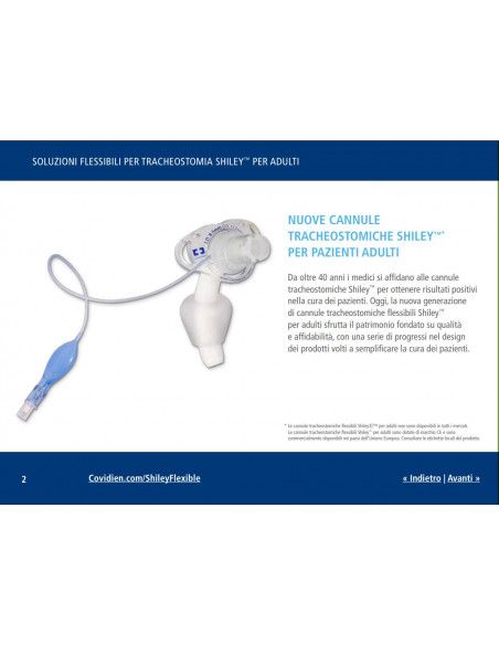 Cannula Tracheostomica Shiley non cuffiata con contro cannula monouso