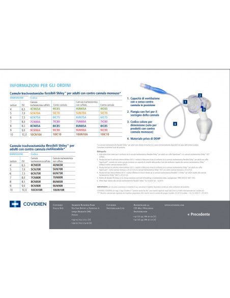 SHILEY Cannula Tracheostomica non cuffiata con contro cannula riutilizzabile 1 pezzo
