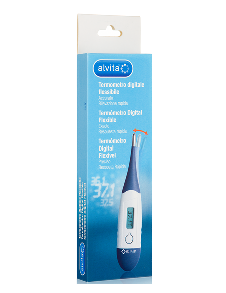 Termometro digitale con punta flessibile Alvita