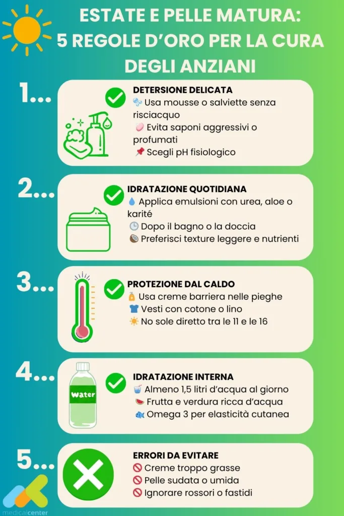 La Cura della Pelle in Estate: Protezione, Idratazione e Prodotti Consigliati pelle degli anziani in estate