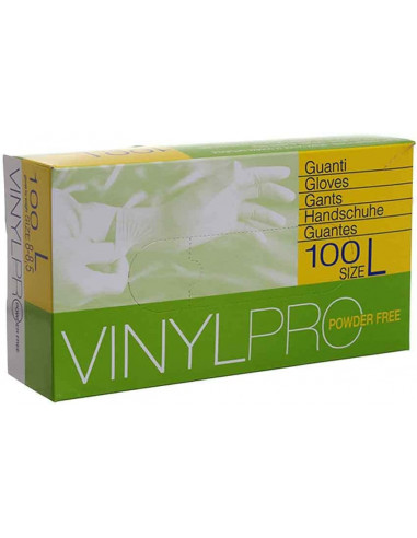 VinylPro guanti monouso in vinile senza polvere 100 pezzi
