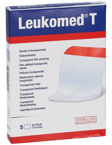 Leukomed T medicazione adesiva trasparente 8x10 5pz DM