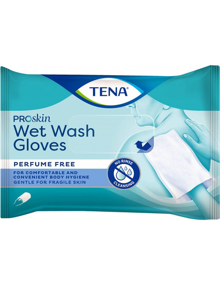 TENA Wet Wash Glove Guanti a manopola 8pz
