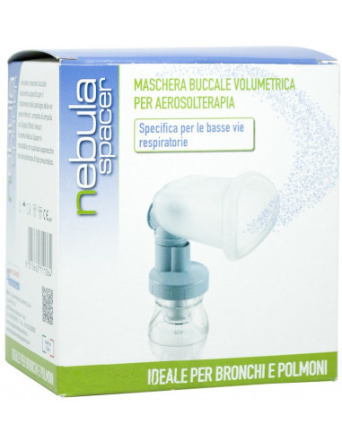 Nebula Spacer ampolla nebulizzatrice con maschera buccale volumetrica per aerosolterapia