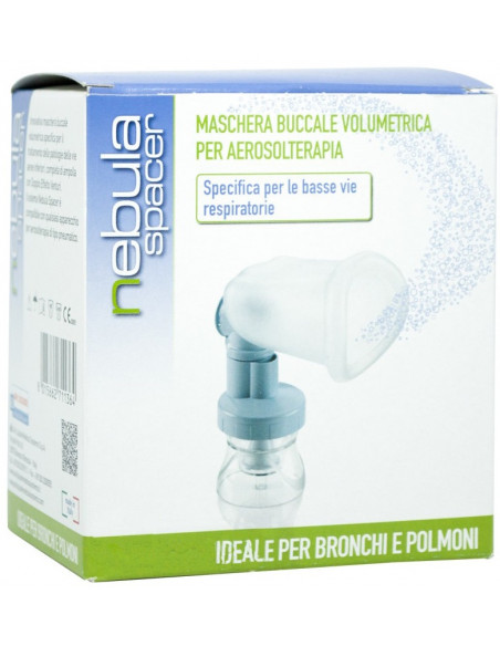 Nebula Spacer ampolla nebulizzatrice con maschera buccale volumetrica per aerosolterapia