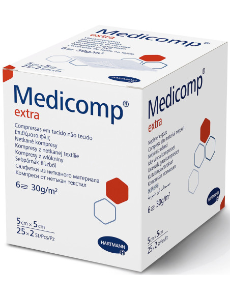 Medicomp Extra compresse di garza sterile in TNT 5x5 50pz