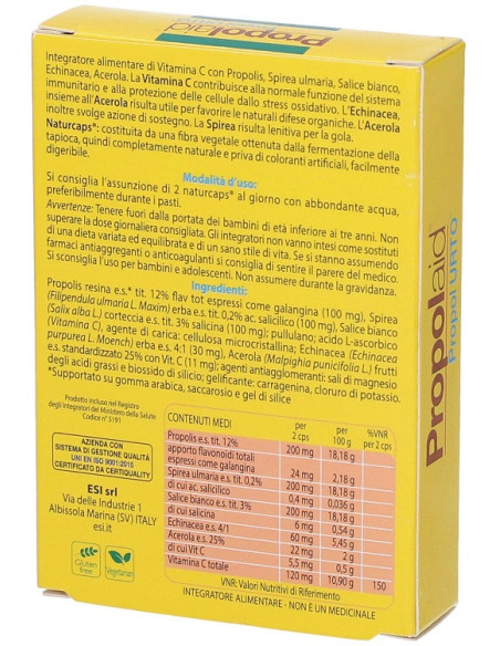 Esi Propolaid Propol Urto | Integratore Alimentare | Stimola le Difese Immunitarie | 30 naturcaps